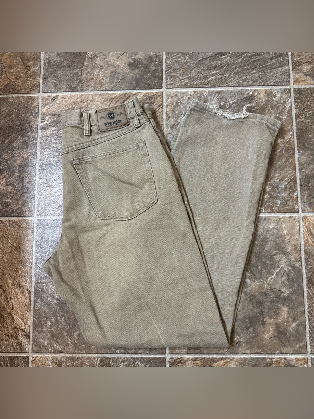 VINTAGE WRANGLER JEANS - STRAIGHT LEG / RELAXED - 90S - Y2K - BEIGE DENIM